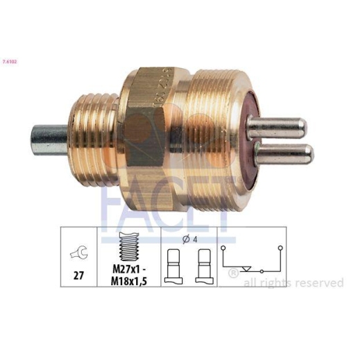 Schalter R&uuml;ckfahrleuchte Facet 7.6102 Made In Italy - Oe Equivalent f&uuml;r Fiat Man