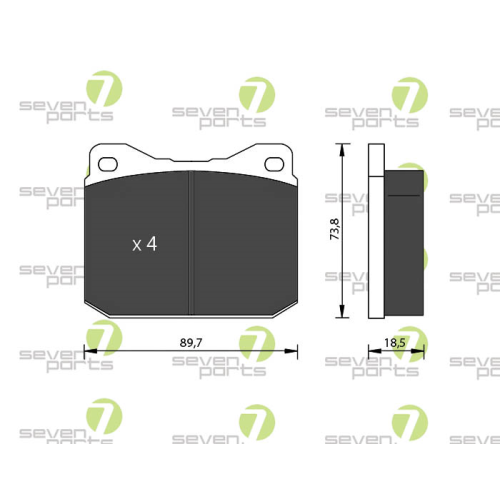 Bremsbelagsatz Scheibenbremse 7 Seven Parts SVP11370 für Mercedes Benz
