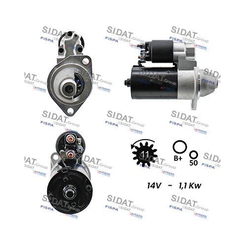 Starter Sidat S12BH0294A2 für Piaggio Lombardini