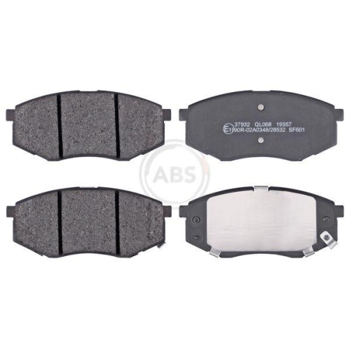 Bremsbelagsatz Scheibenbremse A.b.s. 37932 f&uuml;r Hyundai Kia Vorderachse