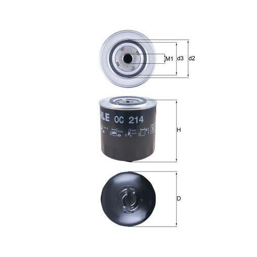 &Ouml;lfilter Mahle OC 214 f&uuml;r Audi Ford Volvo VW Cupra