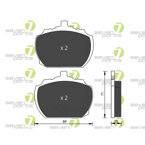 Bremsbelagsatz Scheibenbremse 7 Seven Parts SVP11110 f&uuml;r Ford Rover