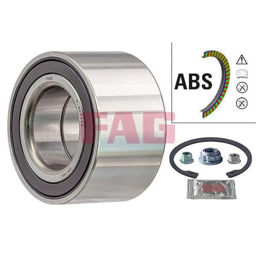 Radlagersatz Schaeffler Fag 713 6109 50 f&uuml;r Seat Skoda VW Vorderachse