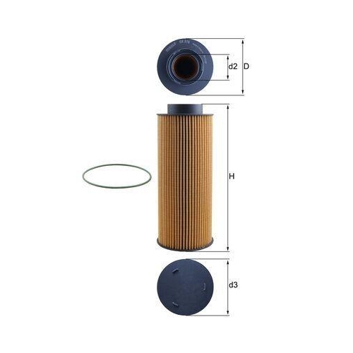 &Ouml;lfilter Mahle OX 376D f&uuml;r Scania Jcb
