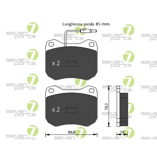 Bremsbelagsatz Scheibenbremse 7 Seven Parts SVP11120 f&uuml;r Peugeot Porsche