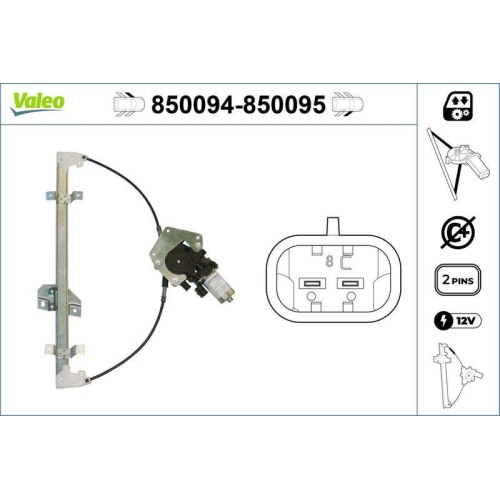 Fensterheber Valeo 850094 für Ford Vorne Links