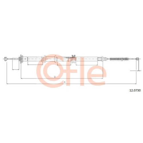 Cable Pull Parking Brake Cofle 12.0730 for Citroën Fiat Peugeot
