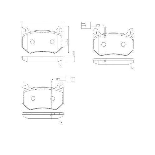 Bremsbelagsatz Scheibenbremse Brembo P23184 Prime Line f&uuml;r Alfa Romeo