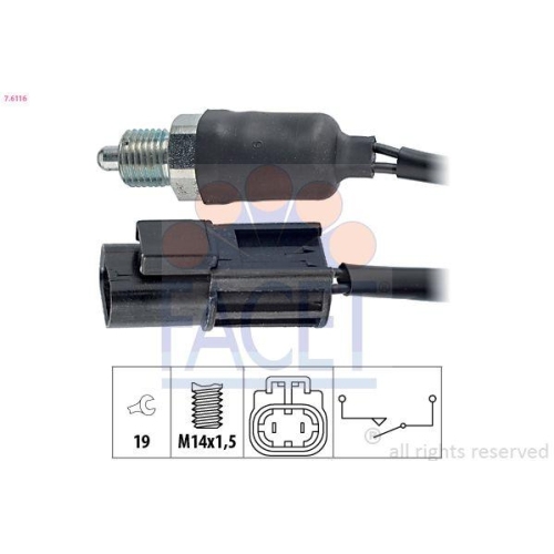 Switch Reverse Light Facet 7.6116 Made In Italy - Oe Equivalent for Nissan