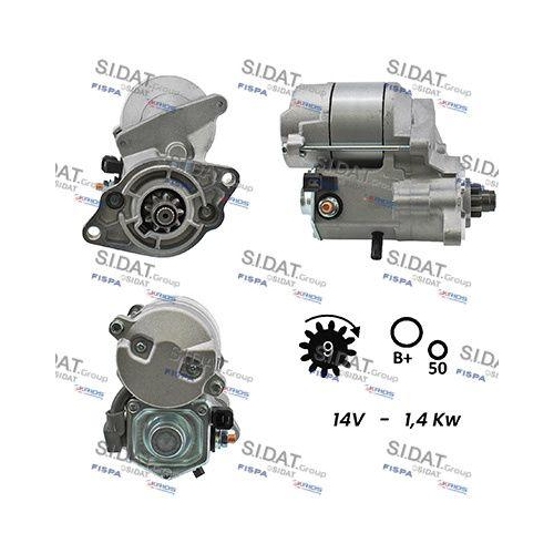Starter Sidat S12DE0079A2 f&uuml;r Kubota