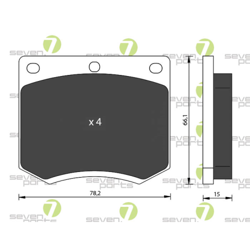 Bremsbelagsatz Scheibenbremse 7 Seven Parts SVP11520 f&uuml;r Ford Hyundai