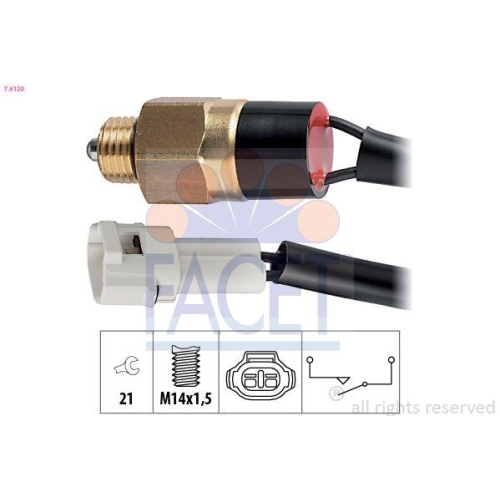 Schalter R&uuml;ckfahrleuchte Facet 7.6120 Made In Italy - Oe Equivalent f&uuml;r Suzuki