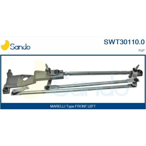 Wischergestänge Sando SWT30110.0 für Fiat Vorne
