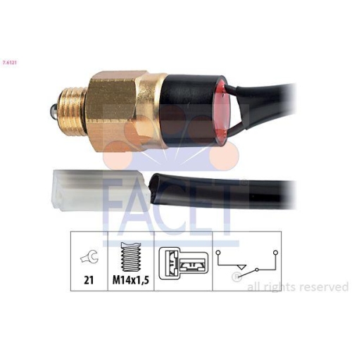 Schalter R&uuml;ckfahrleuchte Facet 7.6121 Made In Italy - Oe Equivalent f&uuml;r Suzuki
