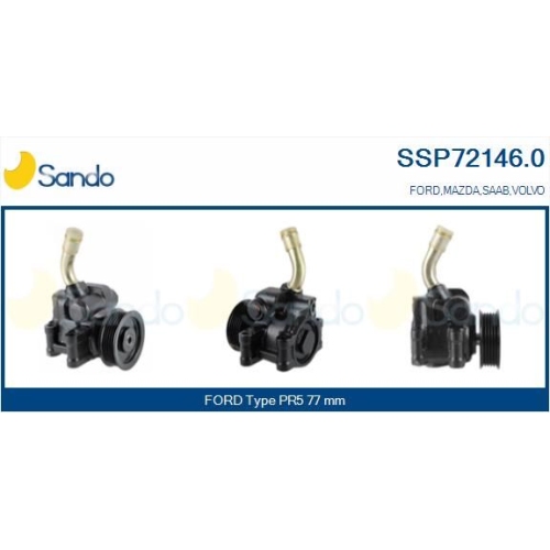 Hydraulikpumpe Lenkung Sando SSP72146.0 f&uuml;r Ford F&uuml;r Fahrzeuge Mit Klimaanlage