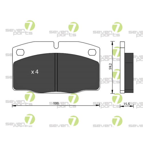 Bremsbelagsatz Scheibenbremse 7 Seven Parts SVP11670 f&uuml;r Citro&euml;n Opel Peugeot