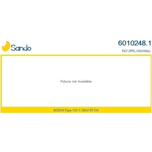 Starter Sando 6010248.1 f&uuml;r Opel Vauxhall Hitachi
