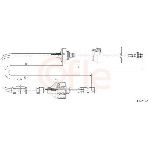 Seilzug Kupplungsbetätigung Cofle 11.2148 für Citroën