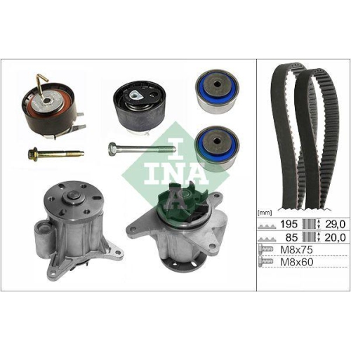 Wasserpumpe + Zahnriemensatz Schaeffler Ina 530 0764 31 f&uuml;r Jaguar Land Rover