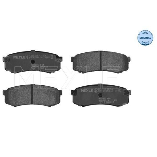 Bremsbelagsatz Scheibenbremse Meyle 0252194715W Meyle-original: True To Oe. f&uuml;r