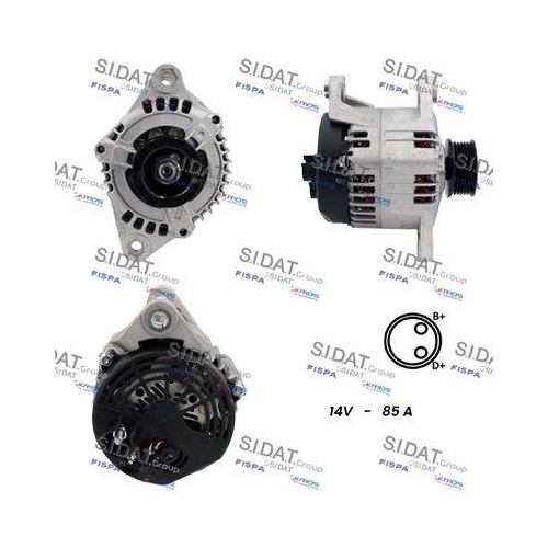 Generator Sidat A12MA1137A2 f&uuml;r Alfa Romeo Citro&euml;n Fiat Lancia Peugeot