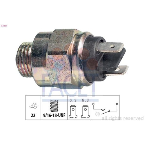 Schalter R&uuml;ckfahrleuchte Facet 7.6127 Made In Italy - Oe Equivalent f&uuml;r Chrysler