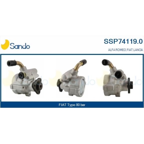 Hydraulikpumpe Lenkung Sando SSP74119.0 f&uuml;r Fiat Lancia