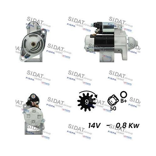 Starter Sidat S12DE0226A2 f&uuml;r Toyota