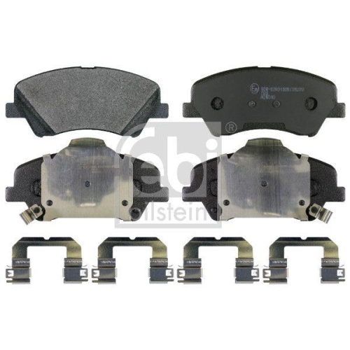 Bremsbelagsatz Scheibenbremse Febi Bilstein 170635 f&uuml;r Hyundai Kia Vorderachse