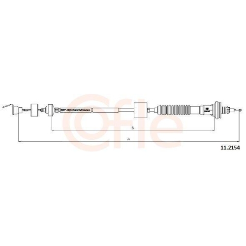 Seilzug Kupplungsbetätigung Cofle 11.2154 für Citroën