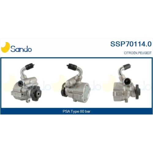 Hydraulikpumpe Lenkung Sando SSP70114.0 für Citroën/peugeot