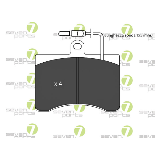 Bremsbelagsatz Scheibenbremse 7 Seven Parts SVP12070 f&uuml;r Citro&euml;n Fiat