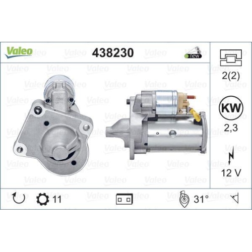 Starter Valeo 438230 Valeo Origins New Stop&start Oe Technologie f&uuml;r Ford Volvo