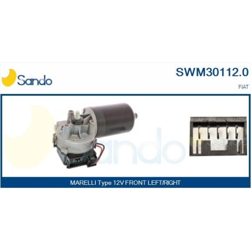 Wischermotor Sando SWM30112.0 für Fiat Vorne