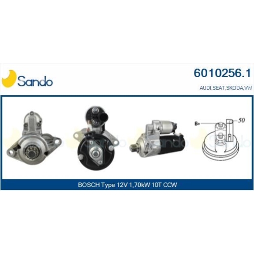 Starter Sando 6010256.1 f&uuml;r Seat Skoda Vag F&uuml;r Fahrzeuge Mit Automatikgetriebe