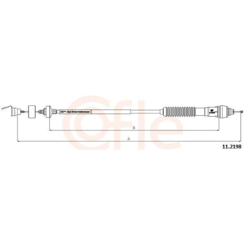 Cavo Comando Comando Frizione Cofle 11.2198 per Citroën Peugeot