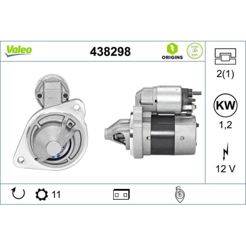 Starter Valeo 438298 Valeo Origins New Stop&start Oe Technologie f&uuml;r Ford