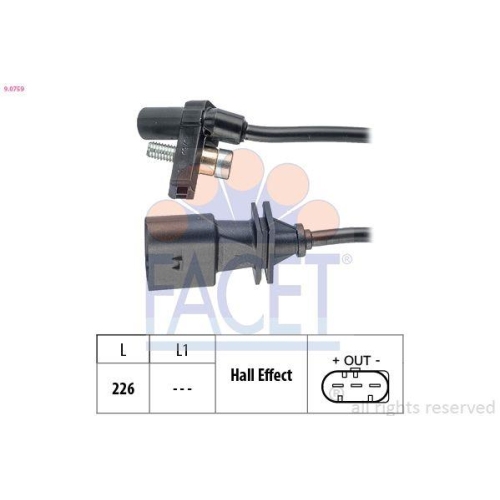 Impulsgeber Kurbelwelle Facet 9.0759 Made In Italy - Oe Equivalent f&uuml;r Bmw