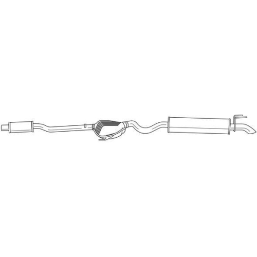 Rear Muffler Sigam 13634 for Fiat