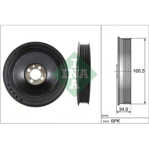Riemenscheibe Kurbelwelle Schaeffler Ina 544 0157 10 f&uuml;r Opel Vauxhall Chevrolet