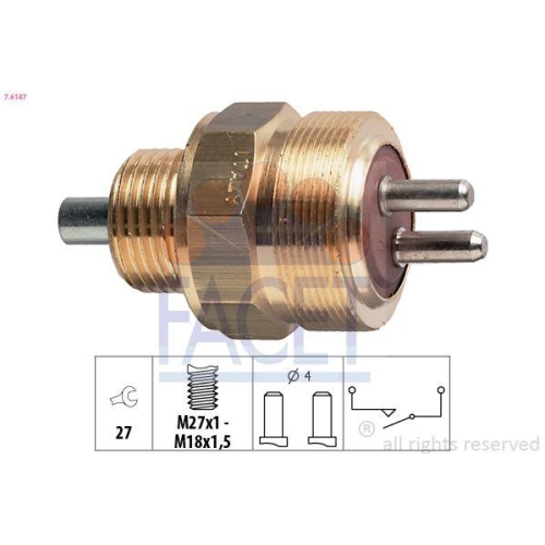 Schalter R&uuml;ckfahrleuchte Facet 7.6147 Made In Italy - Oe Equivalent f&uuml;r Fiat Man