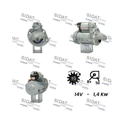Starter Sidat S12DE0462 f&uuml;r Alfa Romeo Fiat Lancia