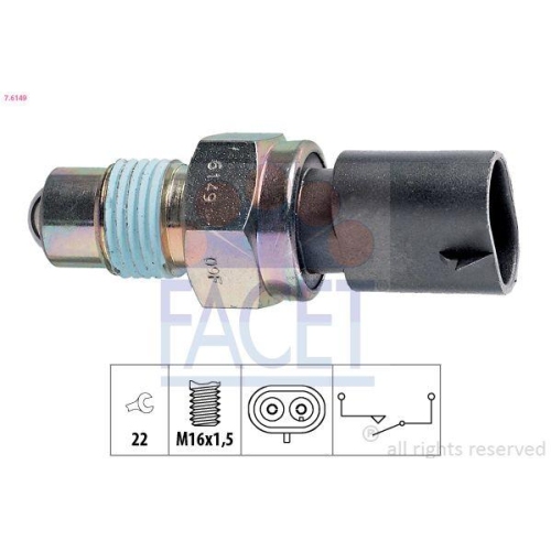 Schalter R&uuml;ckfahrleuchte Facet 7.6149 Made In Italy - Oe Equivalent f&uuml;r Ford