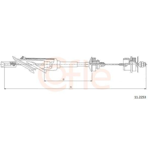 Seilzug Kupplungsbetätigung Cofle 11.2253 für Citroën
