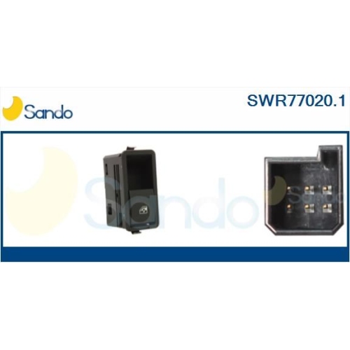 Schalter Fensterheber Sando SWR77020.1 für Opel General Motors Beifahrerseitig