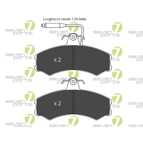 Bremsbelagsatz Scheibenbremse 7 Seven Parts SVP12250 f&uuml;r Citro&euml;n Fiat Opel