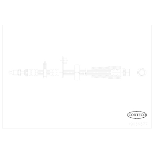 Bremsschlauch Corteco 19036377 f&uuml;r Citro&euml;n Vorderachse Vorderachse Links