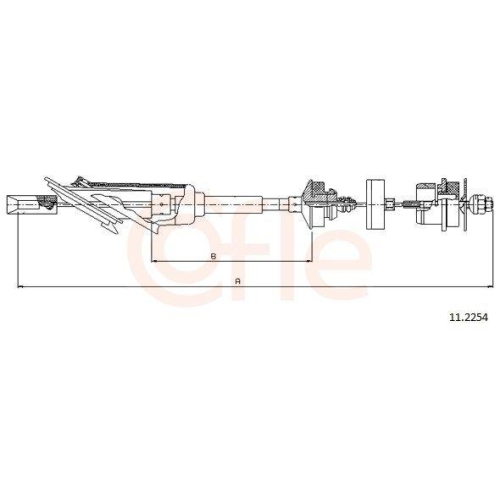 Seilzug Kupplungsbetätigung Cofle 11.2254 für Citroën