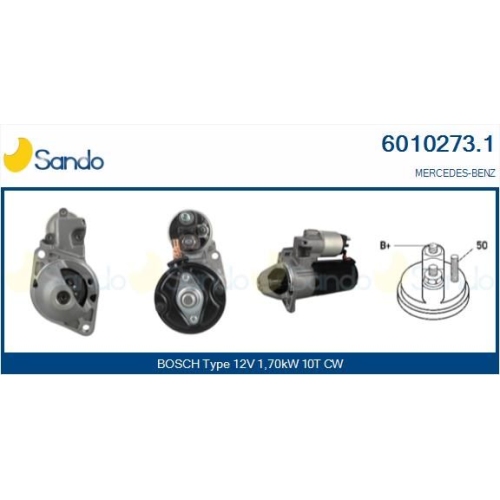 Starter Sando 6010273.1 f&uuml;r Mercedes Benz Mercedes Benz Mercedes Benz