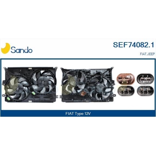 Elektromotor K&uuml;hlerl&uuml;fter Sando SEF74082.1 f&uuml;r Fiat